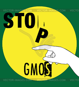 Stop GMOs Concept Design - vector image