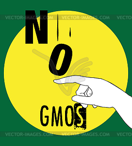 No GMOs Concept Design - vector clipart