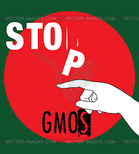 Stop GMOs Concept Design - vector image