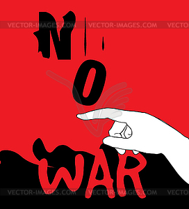 Нет войны Дизайн плаката - векторный клипарт Royalty-Free
