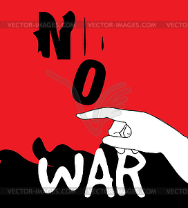 No War Poster Design - vector clip art