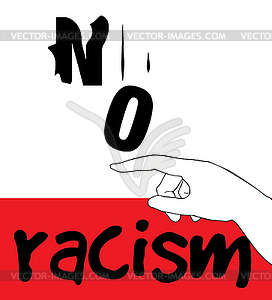 No Racism Concept Design - vector clipart