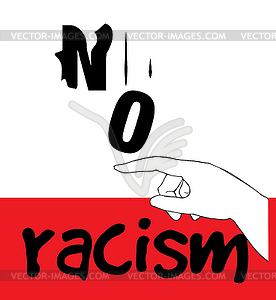 Нет Расизм Concept Design - изображение в векторном виде