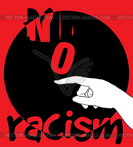 No Racism Concept Design - vector image