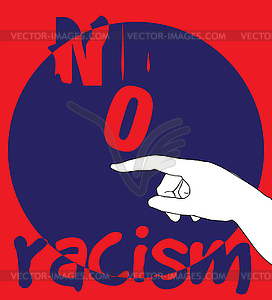 No Racism Concept Design - vector EPS clipart