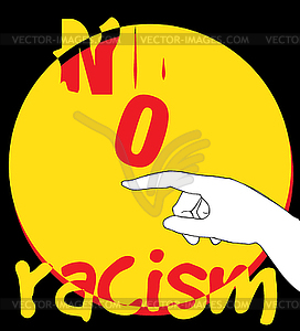 Нет Расизм Concept Design - векторная иллюстрация