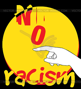 No Racism Concept Design - vector clipart