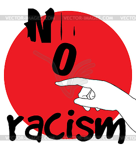 No Racism Concept Design - vector image