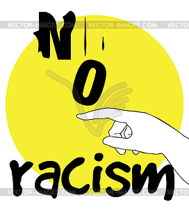 No Racism Concept Design - stock vector clipart