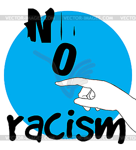 No Racism Concept Design - vector clip art