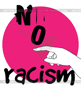 No Racism Concept Design - vector image