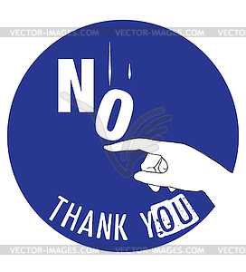 Concept Design No Thank You - vector image