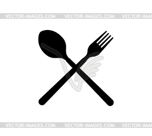 Spoon and Fork Icon - vector clipart