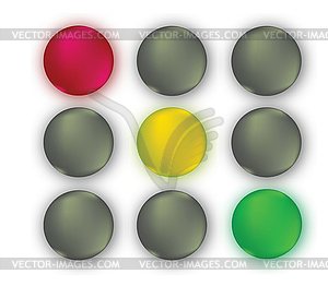 Traffic Lights Concept Design - royalty-free vector clipart