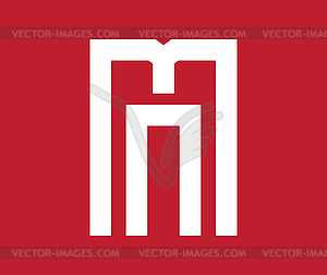 Geometric MN Logo - vector clipart