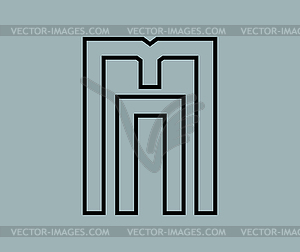 Geometric MN Logo - vector clipart