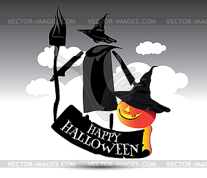 Happy Halloween Concept Design - vector clipart