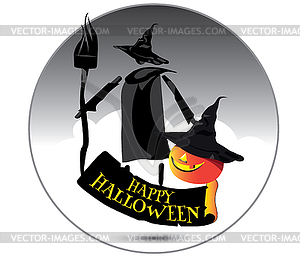 Happy Halloween Concept Design - vector clip art