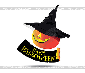 Happy Halloween Concept Design - color vector clipart