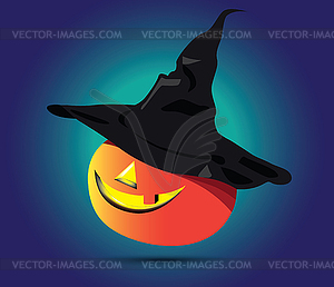 Pumpkin with Hat - vector clipart / vector image
