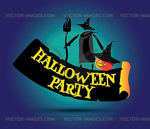 Halloween Party Concept Design - royalty-free vector clipart