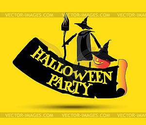 Halloween Party Concept Design - vector image