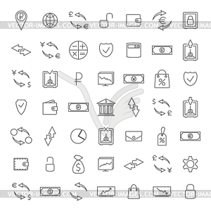 Finance icons,  - stock vector clipart