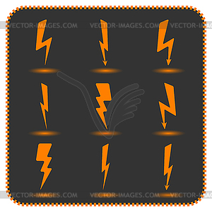 Set lightning,  - vector clipart