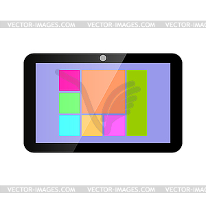 Icon tablet computer - vector image