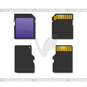 Set memory card,  - vector clipart