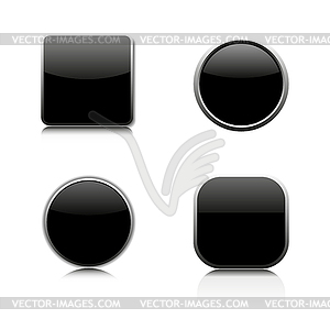 Set of glass buttons,  - vector clipart