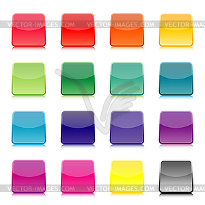 Set of multicolored square buttons,  - vector image