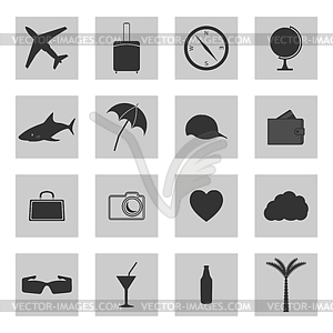 Set of icons travel,  - vector clipart