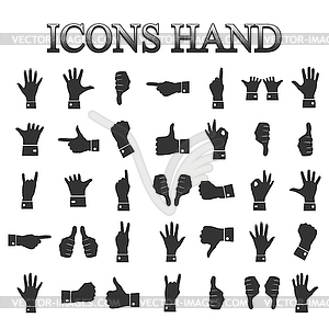 Icons hands - vector EPS clipart