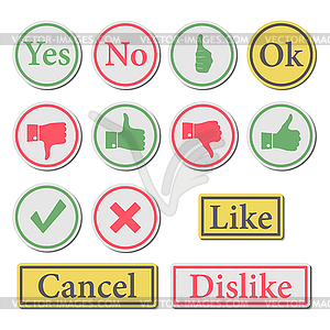 Set of buttons,  - vector clipart