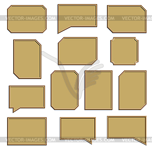 Set of wooden frames,  - royalty-free vector clipart