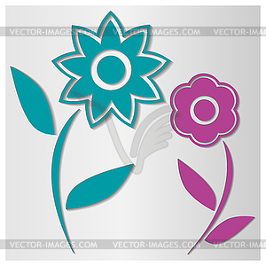 Background of flowers,  - vector clipart