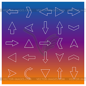 Set of linear arrow,  - vector image