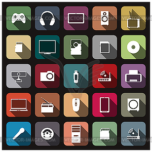 Icons digital devices, - vector clipart / vector image