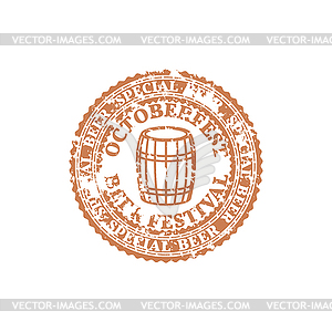 Grunge Emblem Oktoberfest,  - vector clip art