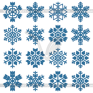 Set of snowflakes,  - vector image