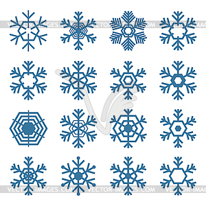 Set of snowflakes,  - vector image