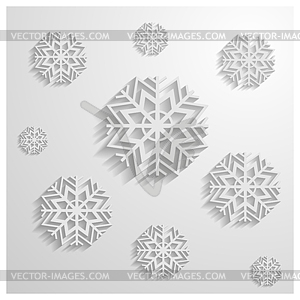 Background of snowflakes,  - vector clip art