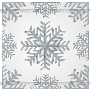 Seamless background of snowflakes,  - vector image