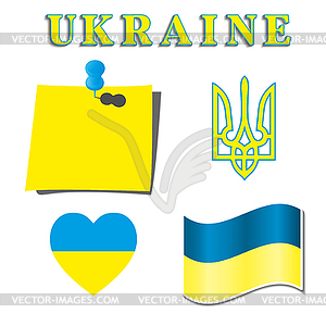 Set Ukrainian symbolism, - vector clipart