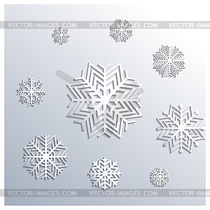 Background of snowflakes,  - vector EPS clipart