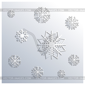 Background of snowflakes,  - stock vector clipart