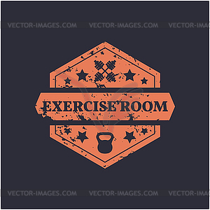 Sport emblem grunge,  - vector image