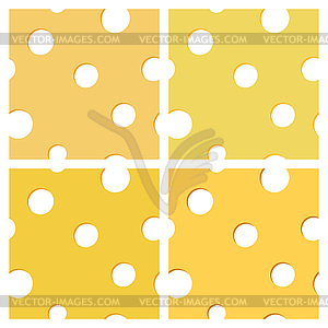 Seamless texture of cheese,  - royalty-free vector clipart