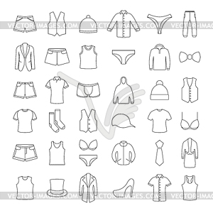 Icons clothes,  - vector image